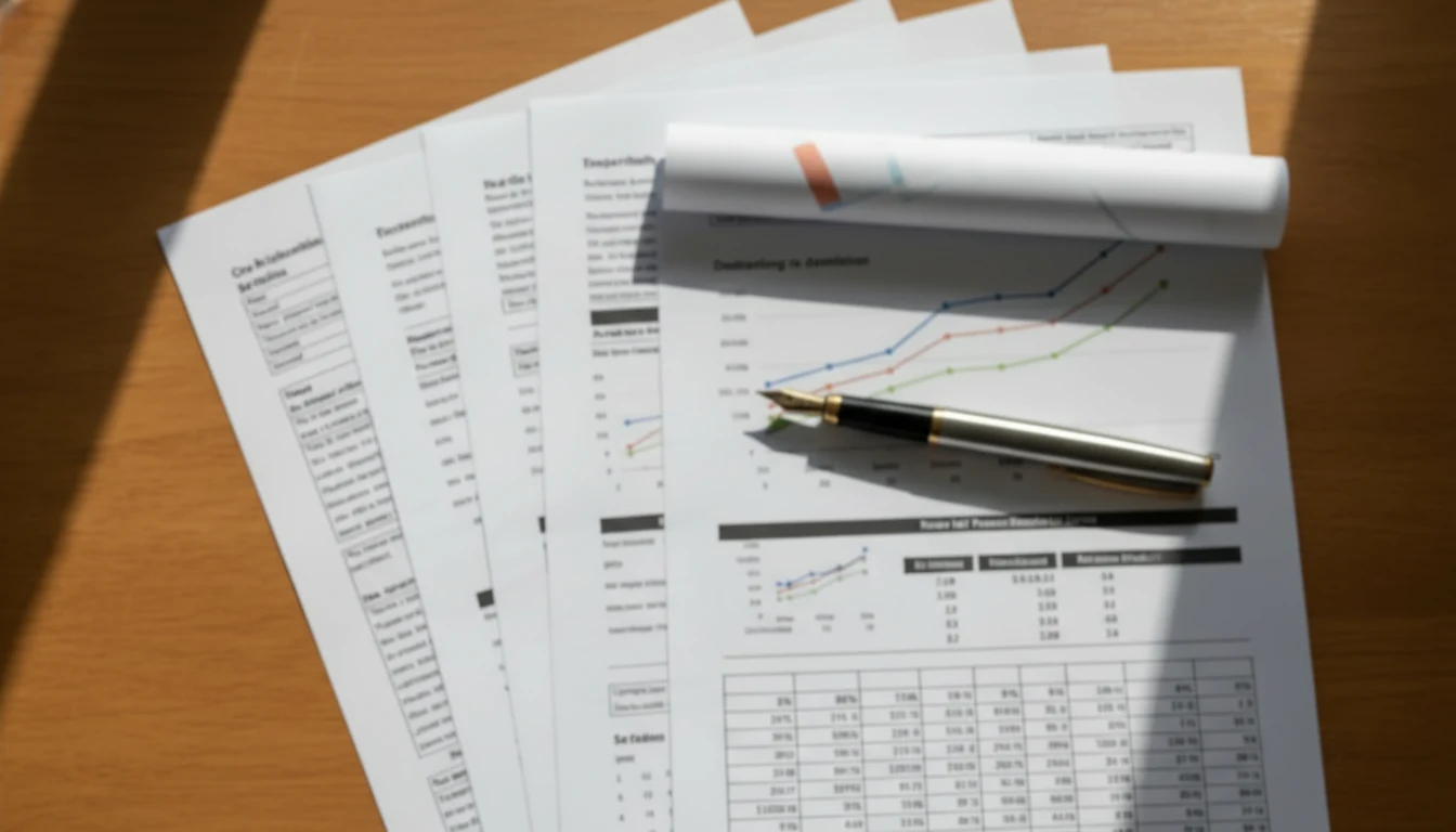 Statistiken und Leistungsdaten eines Golfspielers auf Papier